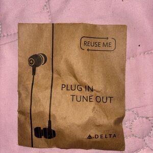 Delta Black Earbud Headphones